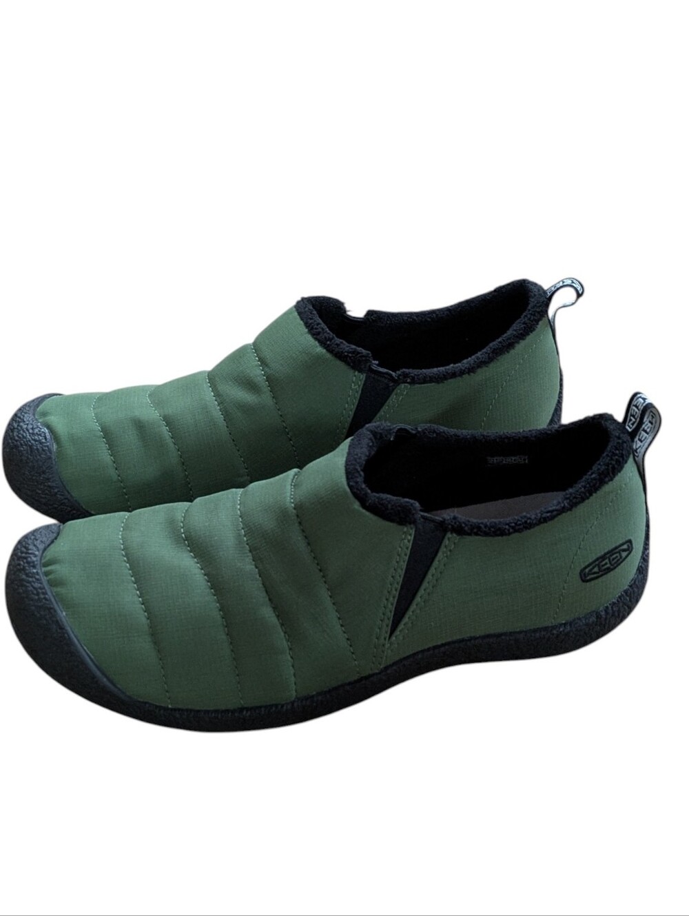 Keen Howser II Green Slip-On Fleece Lined Outdoor Slipper Shoes Mens Size 10.5